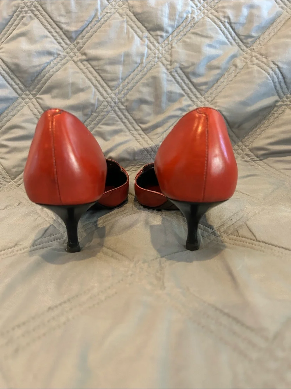 Cole Haan Red Pointed-Toe D'Orsay Pump with Loafer Strap